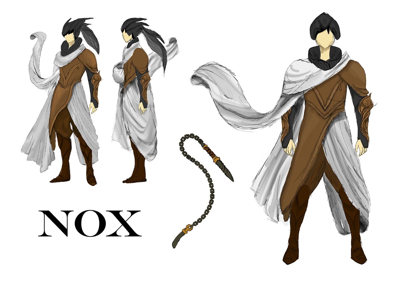 NOX character design sheet