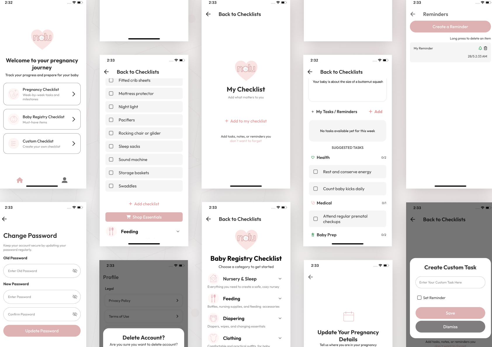 Nulo mobile screen collage